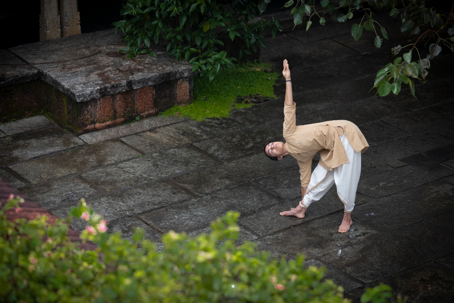 Yogasanas practice
